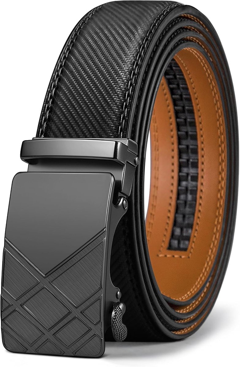 Riem voor heren - Lederen ratelriem 1 3/8 - Verstelbaar en op maat te snijden - Perfect voor formele outfits - ShopVlot