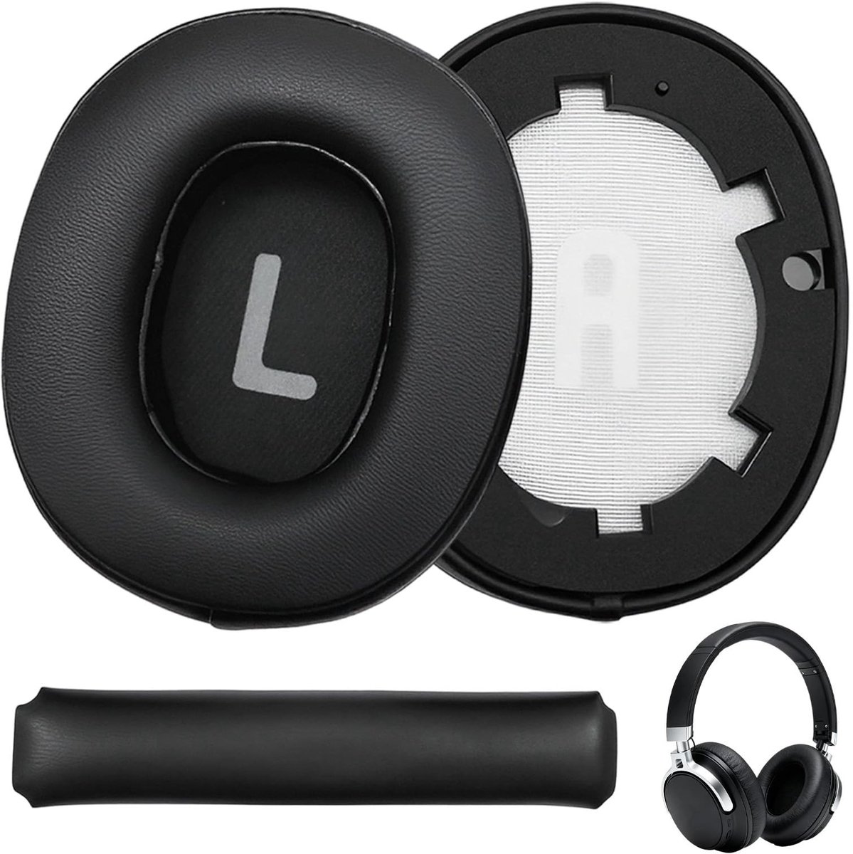 Solidchoice - Vervangende Oorkussens voor JBL Tune Hoofdtelefoons, Zacht Leer en Geheugenfoam