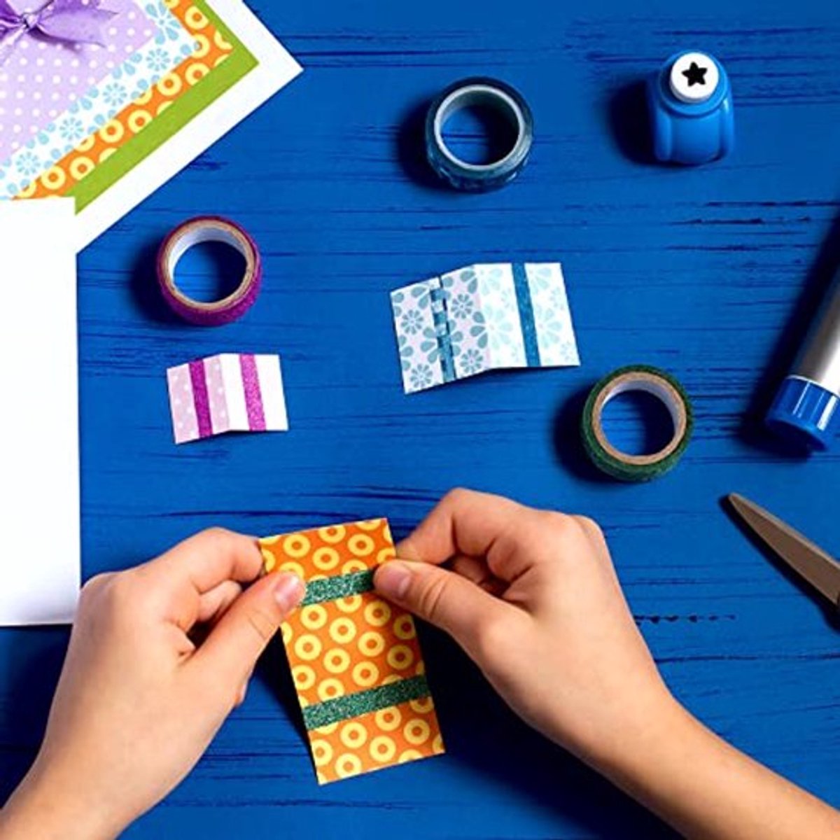 Glitter Tape Craft Glue Decoratieve Lint 1.5 cm x 10 m Zwart voor Cadeauboxen