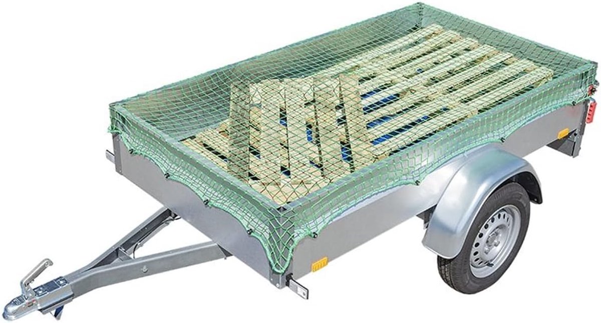 Aanhangernet 2,5x4 m - Scheurvast Ladingnet fijnmazig - 3 mm PP-garen, maaswijdte 45x45 mm, UV-bestendig - ShopVlot