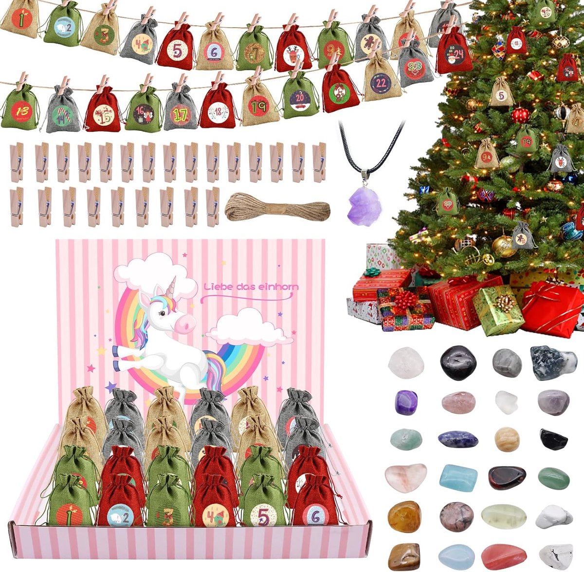 UOY Advent Calendar for Children, 2024 Advent Calendar for Children, Decoration (E) - ShopVlot