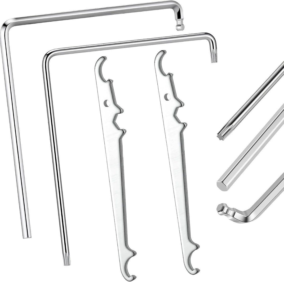 4 gereedschappen voor het instellen van ramen, 2 regelsleutels (inbussleutel 4 mm, Torx T15, kogelkop 4 mm) + 2 - ShopVlot
