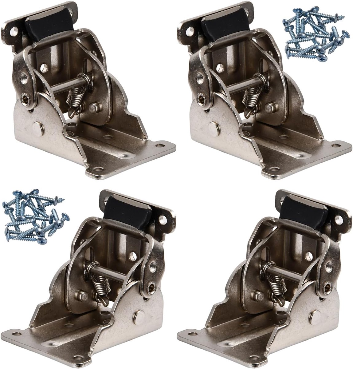 4 Pack 90 Degree Self Locking Folding Hinge Folding Table Leg Rest Collapsible Holders with Leg Screws Hardware for - ShopVlot