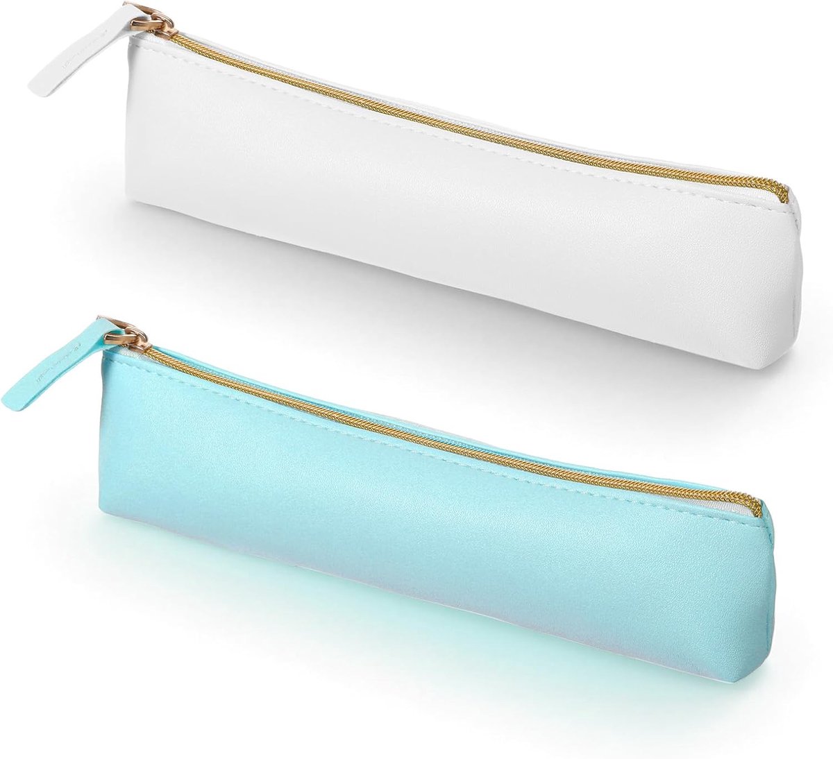 2 stuks pennenetui, mini-cosmeticatas voor handtas, PU-leer, make-uptas, kwast, cosmeticatas met ritssluiting, voor - ShopVlot