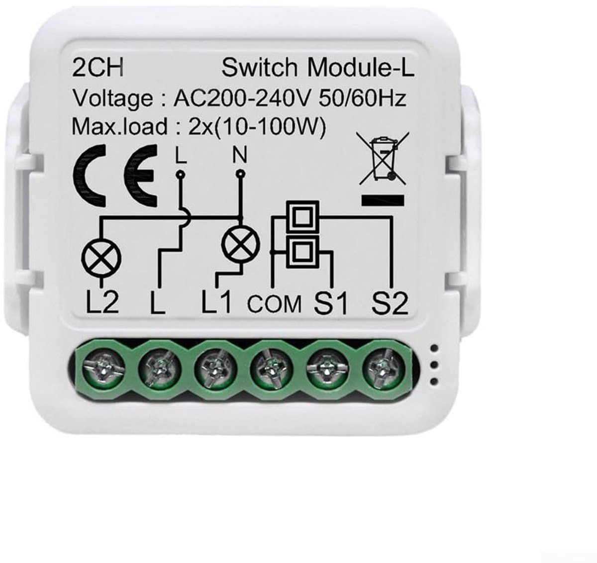 ZYWUOY Relay switch module, for Tuya for ZigBee for smart light switch module, no neutral conductor required (B) - ShopVlot