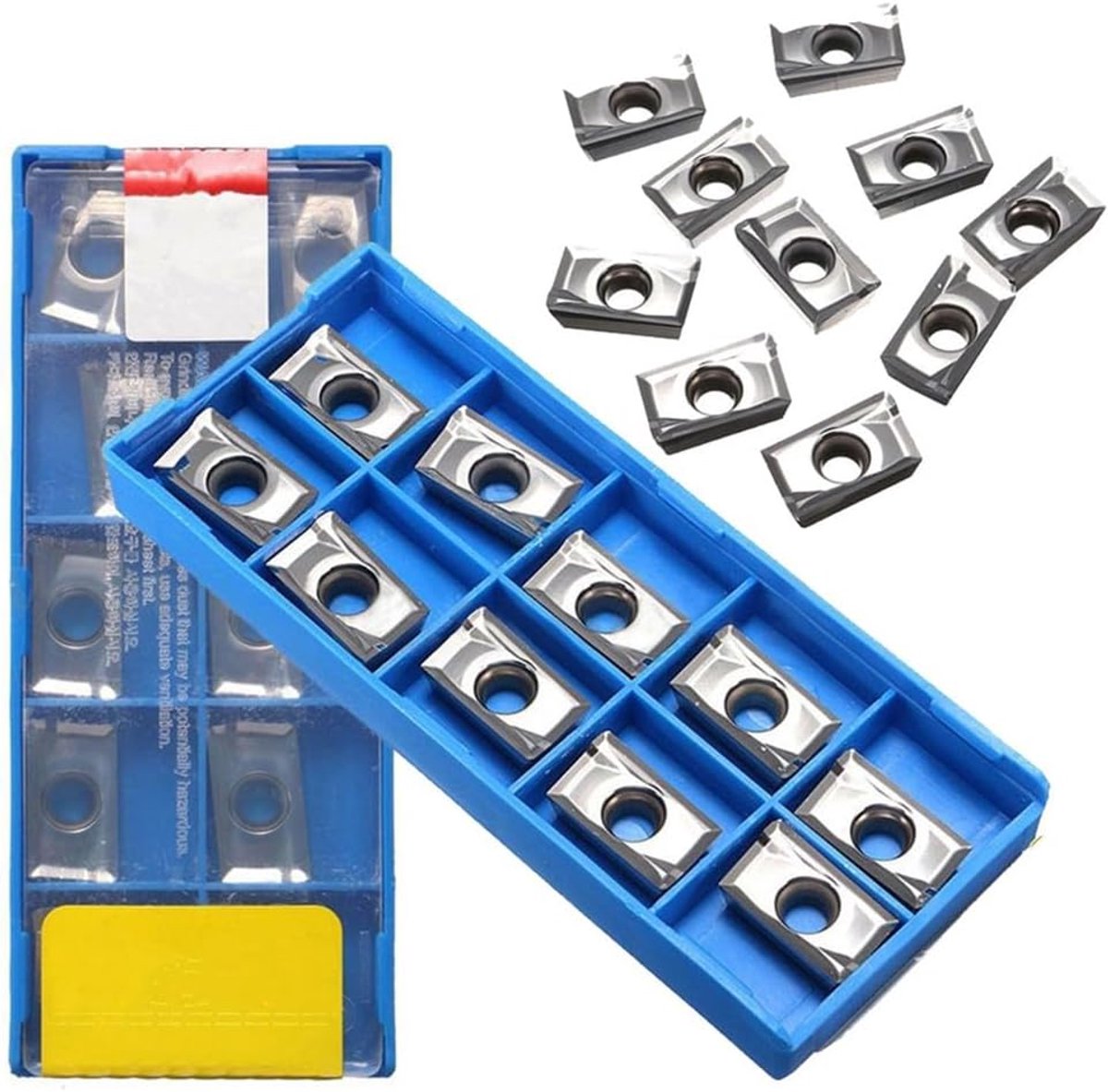 10pcs CNC Carbide Insert Milling Cutter, APKT1604PDER-MA3 H01 Milling Carbide Inserts Blade for Aluminum APMT1604 - ShopVlot