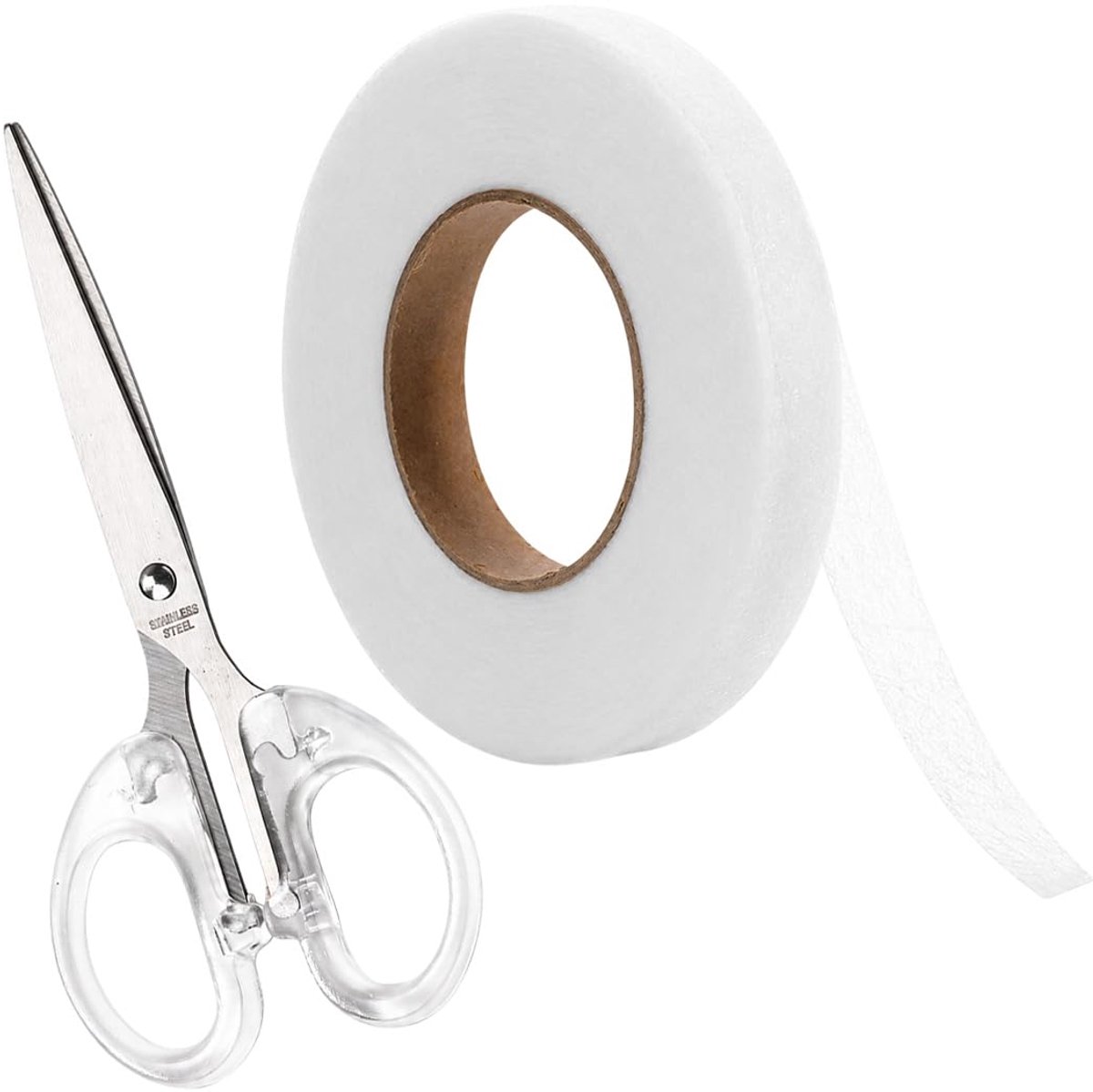 2 stuks witte kledingbeveiligingsinterface met semi-transparant, roestvrij staal, anti-aanbakschaar, naaigereedschap - ShopVlot