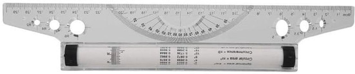 Parallel Liniaal 30cm - Rol Liniaal - Transparante Liniaal - Multi-Functie - Schaal - Hoogwaardige PVC kunststof - Tekenliniaal