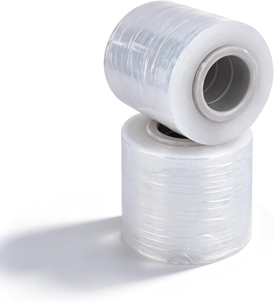 2 rollen 5 cm x 230 m mini rekfolie, doorzichtige stretchfolie, smalle plastic folie voor verplaatsen, onverwarmde - ShopVlot