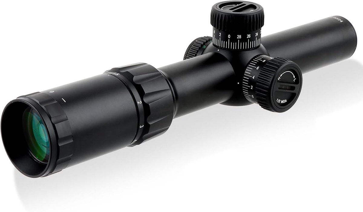 1.5 - 6 x 24 mm telescope, side parallax compensation optical monocular, green fully multi-coated 30 mm tube finder - ShopVlot