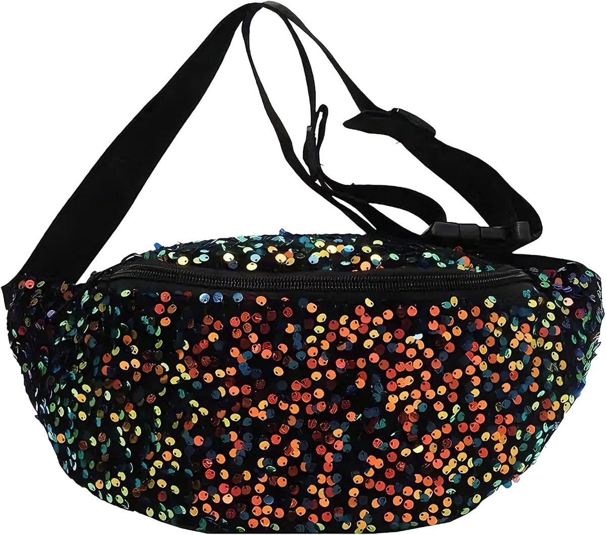 Heuptas voor dames met pailletten, crossbody bag voor dames, glanzend, stijlvol, waterdicht, verstelbare riem - ShopVlot