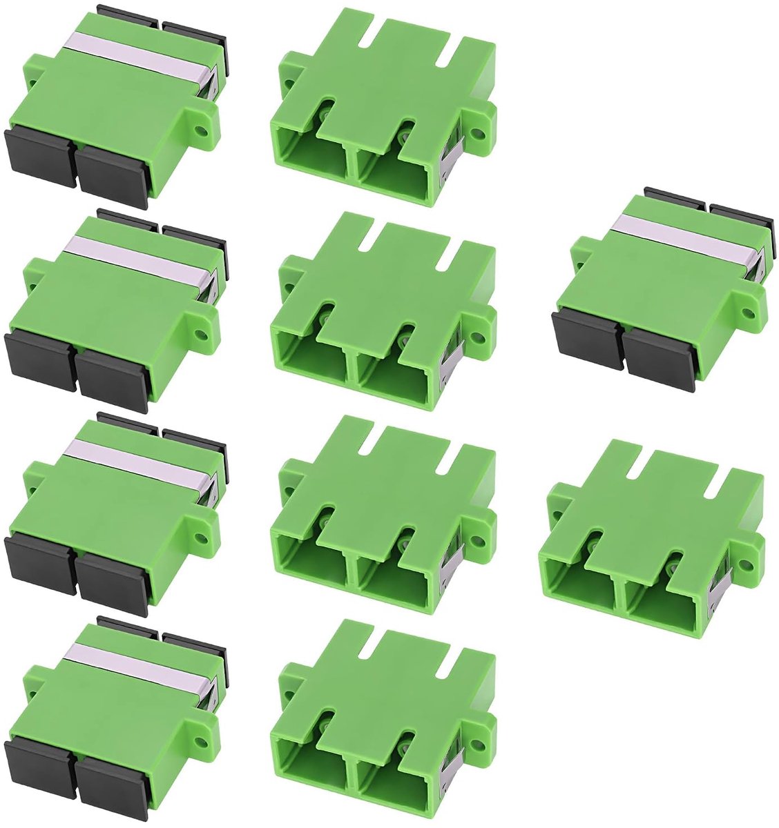 XMSJSIY SC/APC LWL Coupling Adapter SC Bus to SC Bus Adapter APC Duplex Network Internet Connector with Mounting Panel - ShopVlot