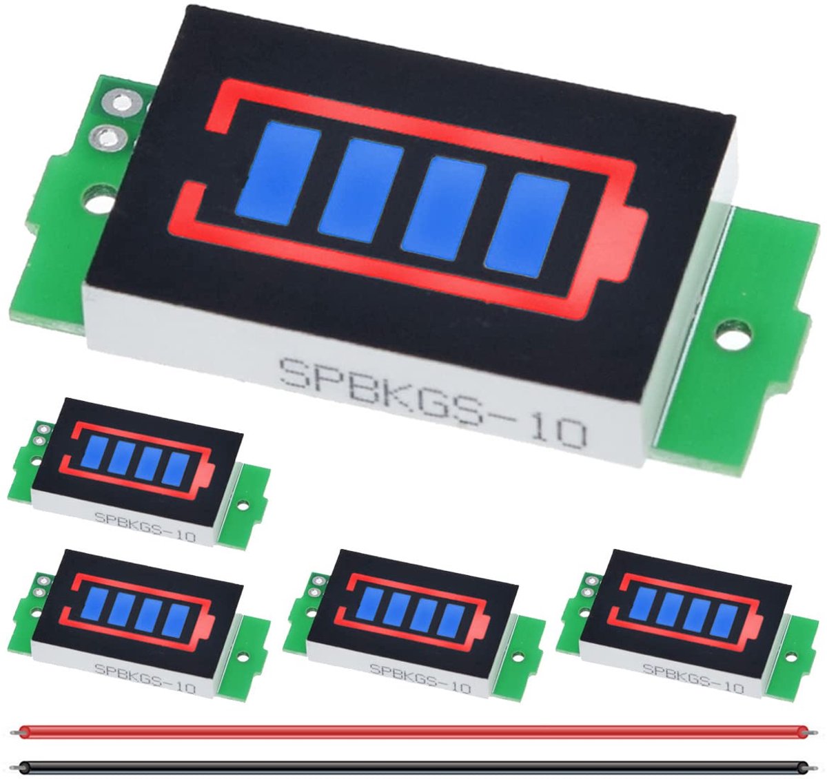 5Pcs 1/2/3/4/5/6/7/8S Lithium Battery Capacity Indicator Module 3.7V Blue Battery Capacity LED Display Board for DIY - ShopVlot