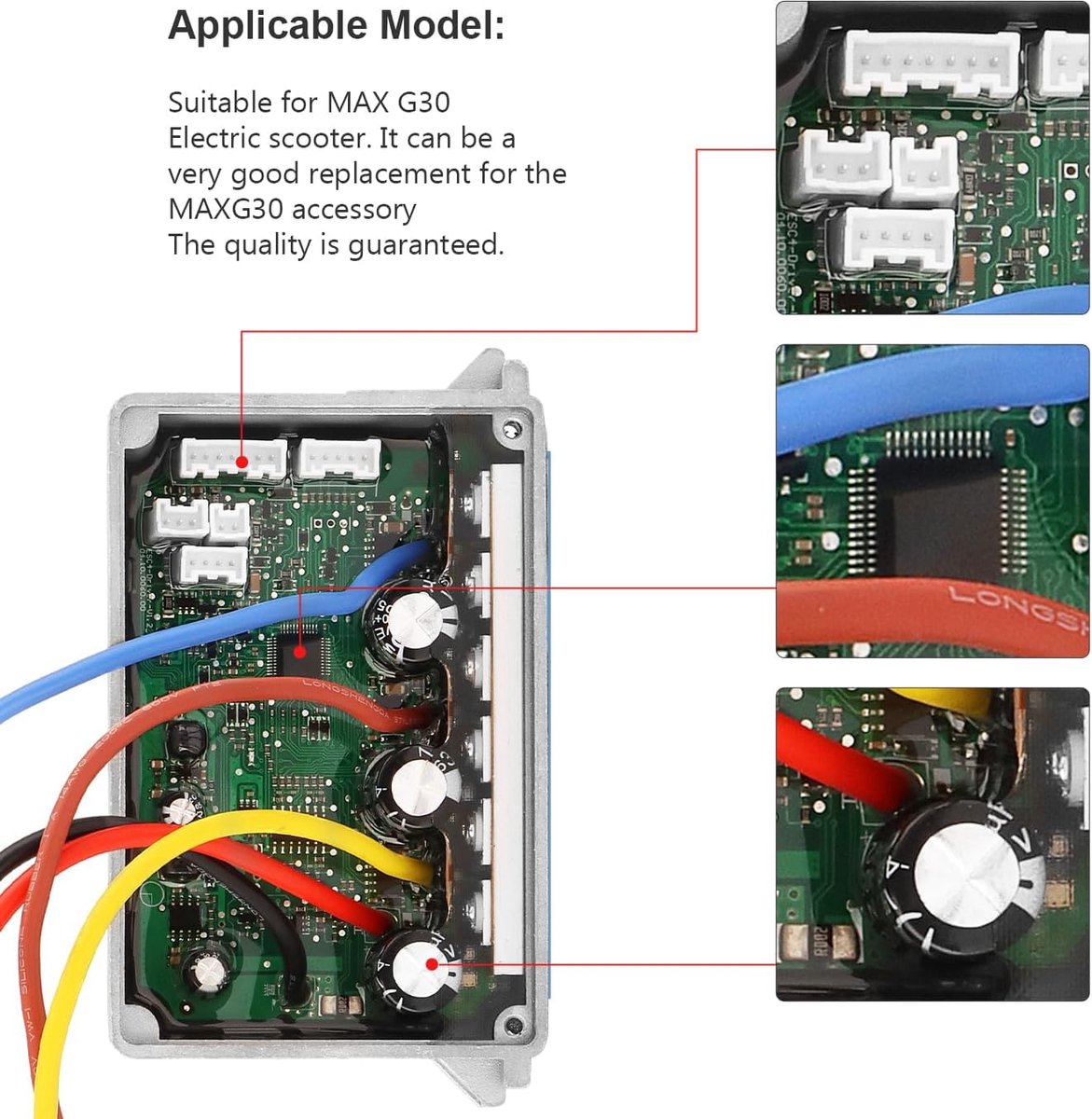 Scooter Max G30 Controller Motherboard V3.0, Improved Version, Central Control Unit, Compatible with Segway Ninebot - ShopVlot