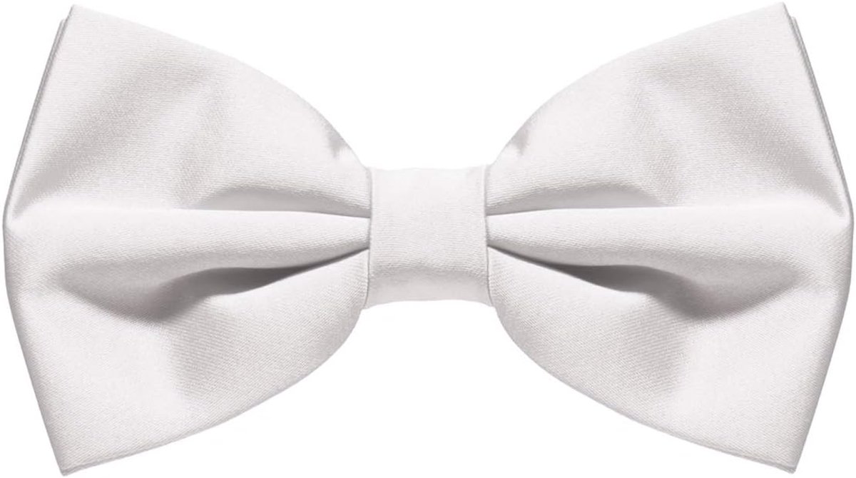 Papillon Satin Slim Thin Butterfly Butterfly Men Women, White, One Size, White - ShopVlot