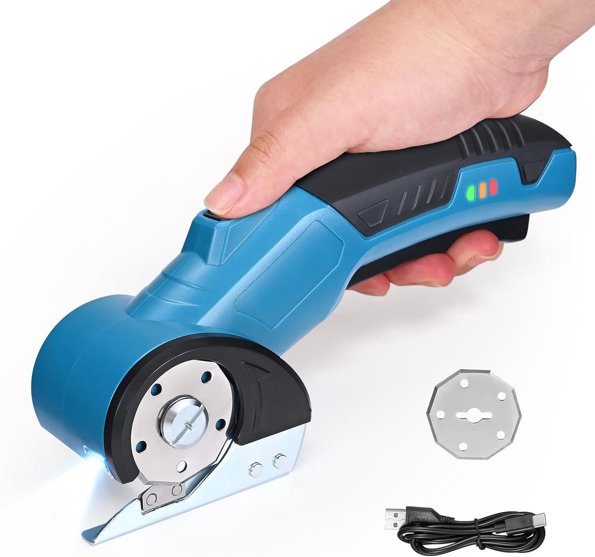 Portable Electric Rotary Cutter, 320rpm, 1500mAh, Electric Scissors, Maximum Cutting Thickness 8mm, for Cutting - ShopVlot