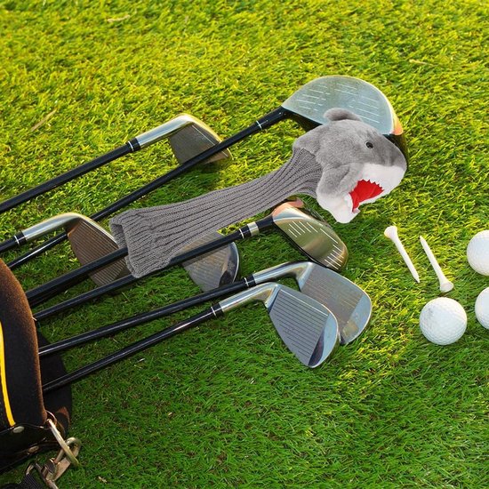 Joyzan Golf headgear, shark head driver headgear funny animal golf clubs head cover for any brand 3 and 5 wood driver - ShopVlot — afbeelding 5