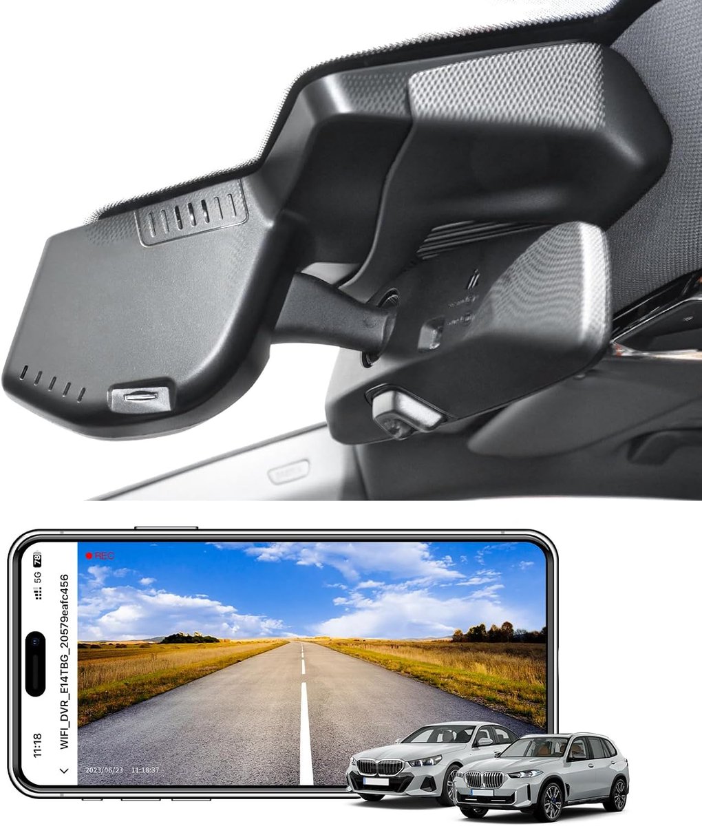 Mangoal 4K Dash Cam for BMW Select 5 Series Gen8 G60 G61 G68 2024+ M5 G90 G99, OEM Style, 2160P UHD Video, WiFi and - ShopVlot
