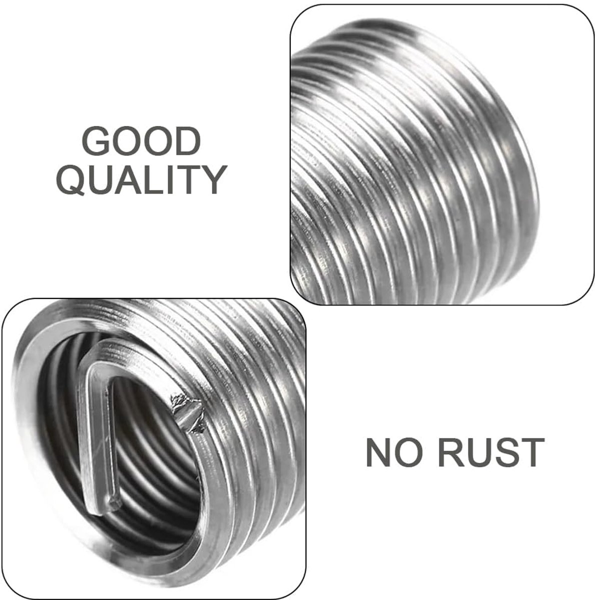 Thread Inserts M10 to M8 Stainless Steel, 15 Pieces Thread Adapter, Reducing Sleeve, 16mm Thread Bushings, Screw Nut - ShopVlot