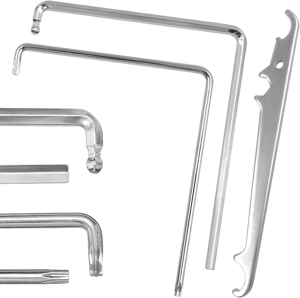 Vensterinstelgereedschapset, 3-delig, raam-instelsleutel H4 4 mm kogelkop, Torx T15 TT15, hoeklagersleutel - ShopVlot