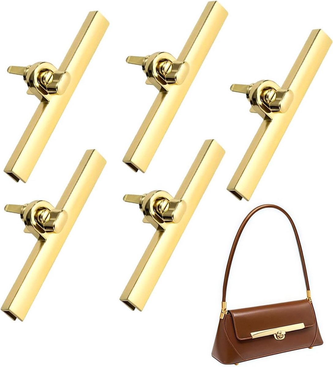 Set of 5 Bag Buckles, Bag Buckles, Metal Bag Buckles, Bag Accessories, Snap Clasps for Bag Accessories, Closures, Bags - ShopVlot