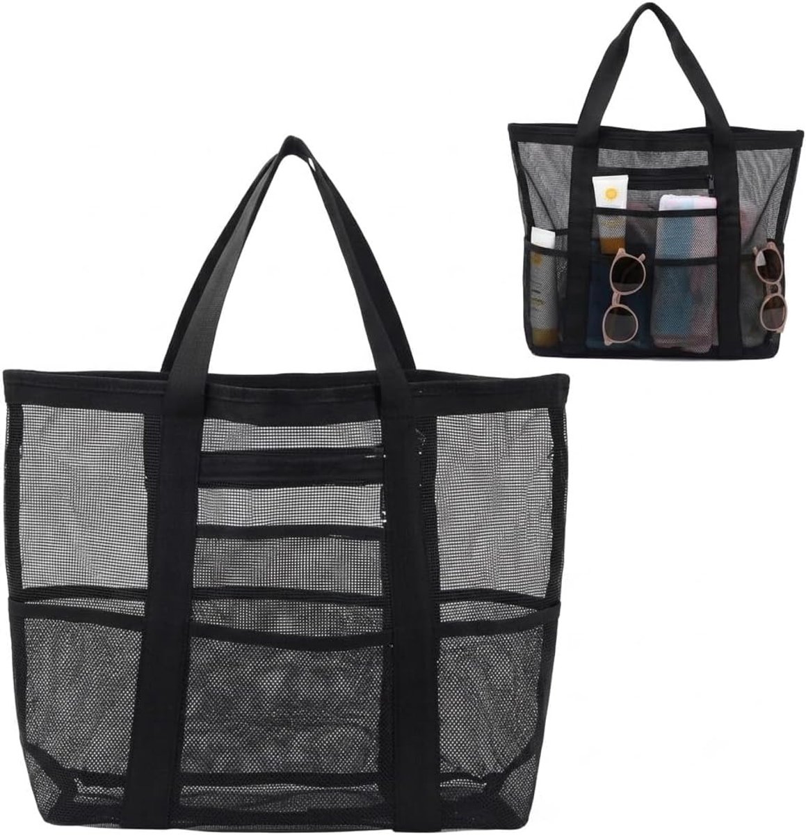 strandtas - opvouwbaar - mesh materiaal - ideaal voor stranduitjes - ShopVlot