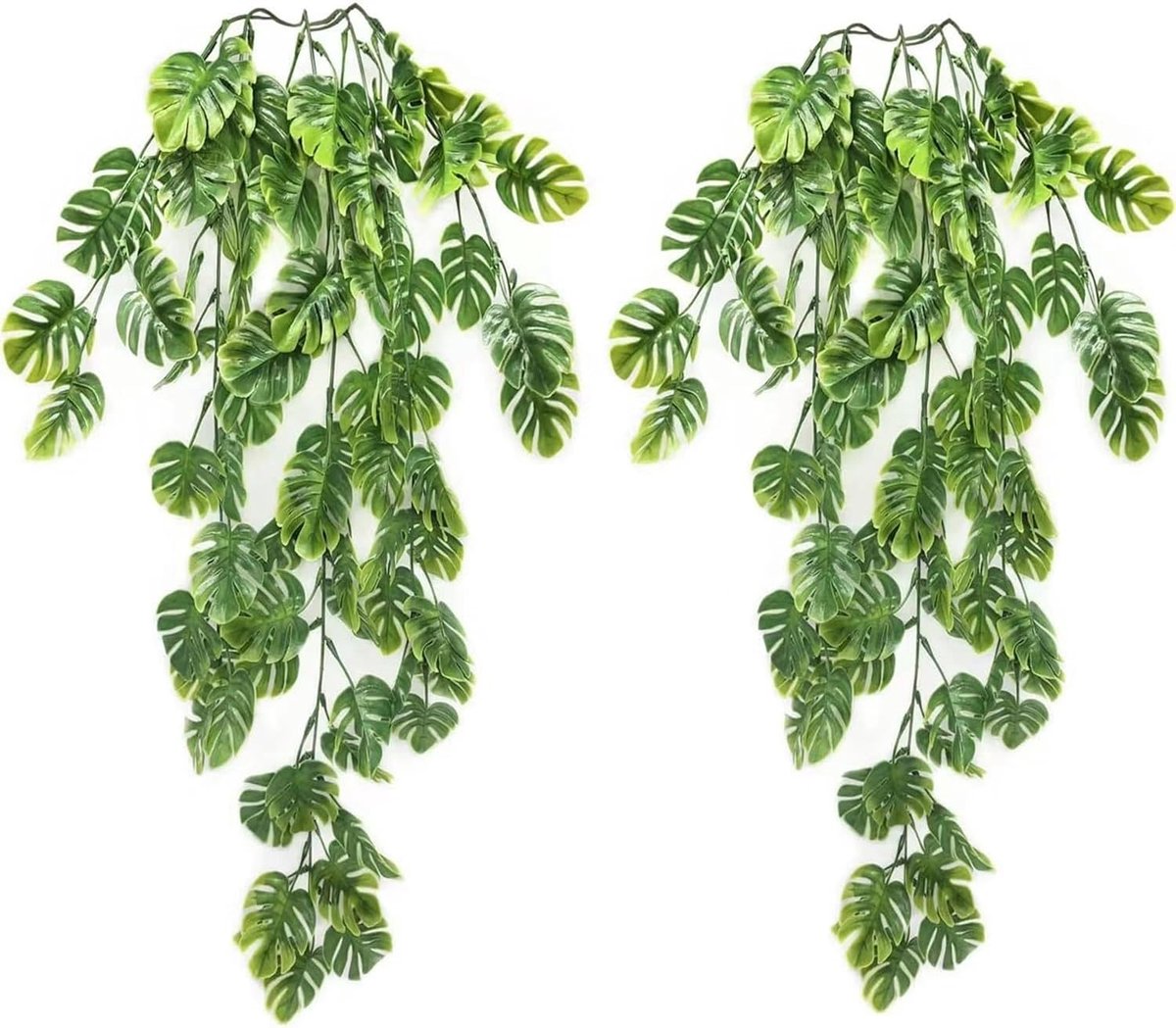 Kunstplanten slinger 76 cm - Schildpadbladeren kunststof - Realistisch en onderhoudsvriendelijk - ShopVlot
