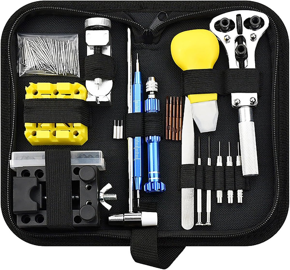 Horlogemaker reparatieset 148 stuks - met vervangbatterij - voor het verwijderen van horlogelinks - ShopVlot