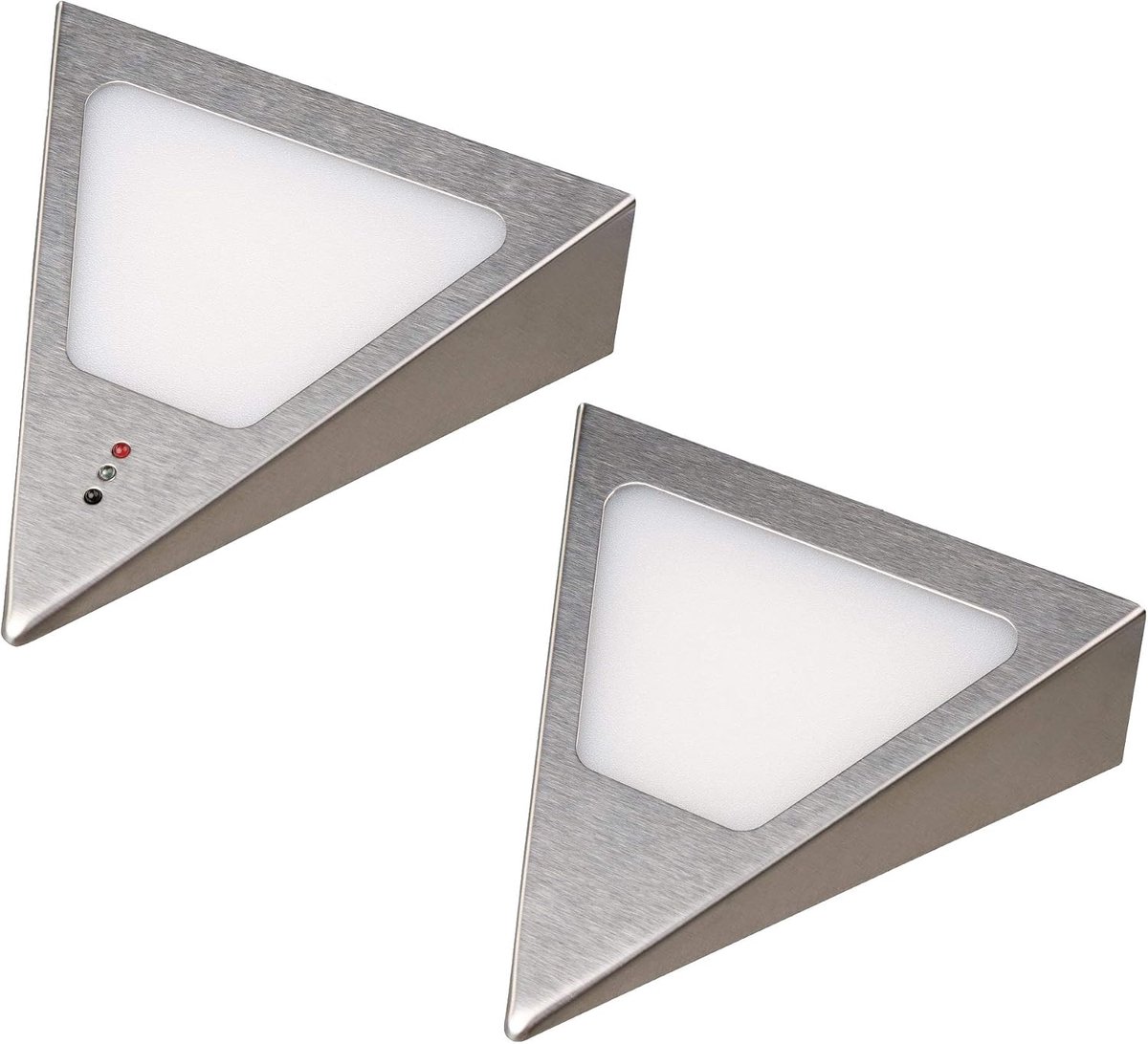 LED onderbouwlamp - driehoekig - roestvrij staal - touch-free dimmer voor sfeervolle verlichting - ShopVlot