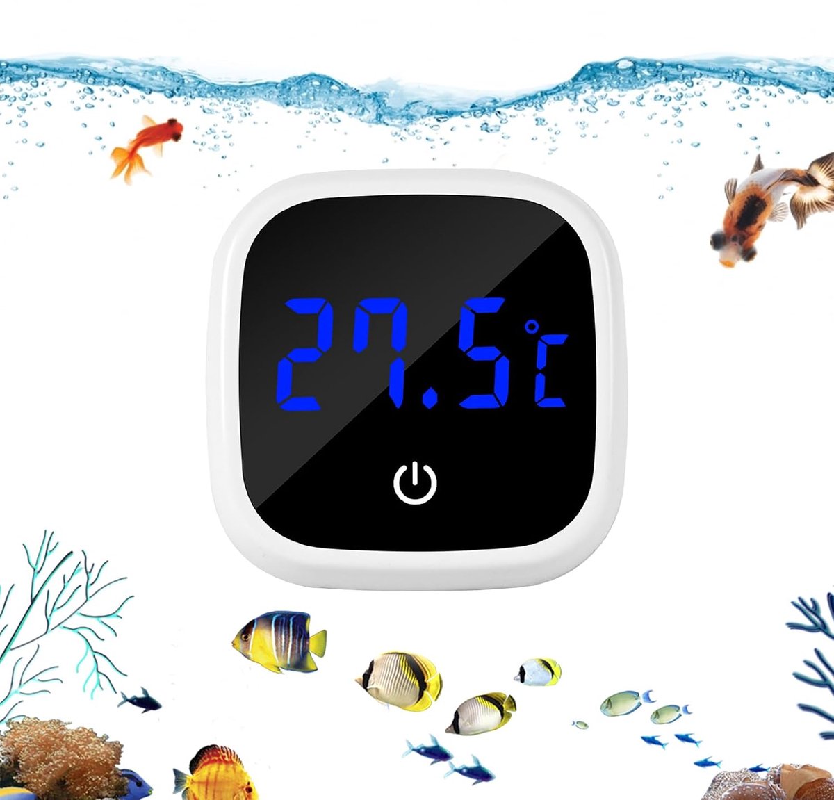Aquarium thermometer - draadloze LED thermometer - digitaal mini formaat - hoge precisie voor watermonitoring - ShopVlot