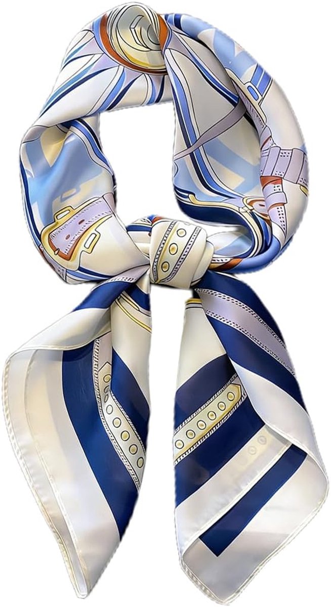 Damessjaal 70 x 70 cm - zijden sjaal - impressionistisch patroon - stijlvolle accessoires - ShopVlot