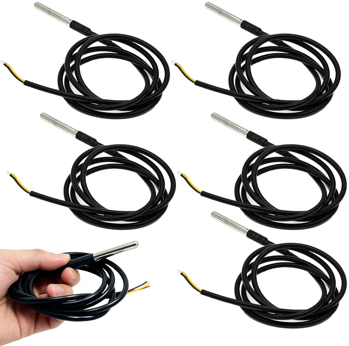 Digitale temperatuursensor DS18B20 - RVS probe 304 - Waterdicht en slijtvast - Nauwkeurige temperatuurmeting - ShopVlot