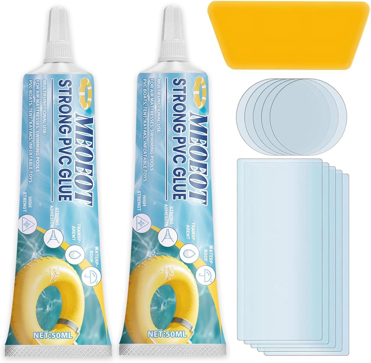 Pool Repair Kit, PVC Adhesive, Inflatable Mattress Repair Kit, Pool Film, Repair Kit, Pool Glue for Inflatable Kayaks - ShopVlot