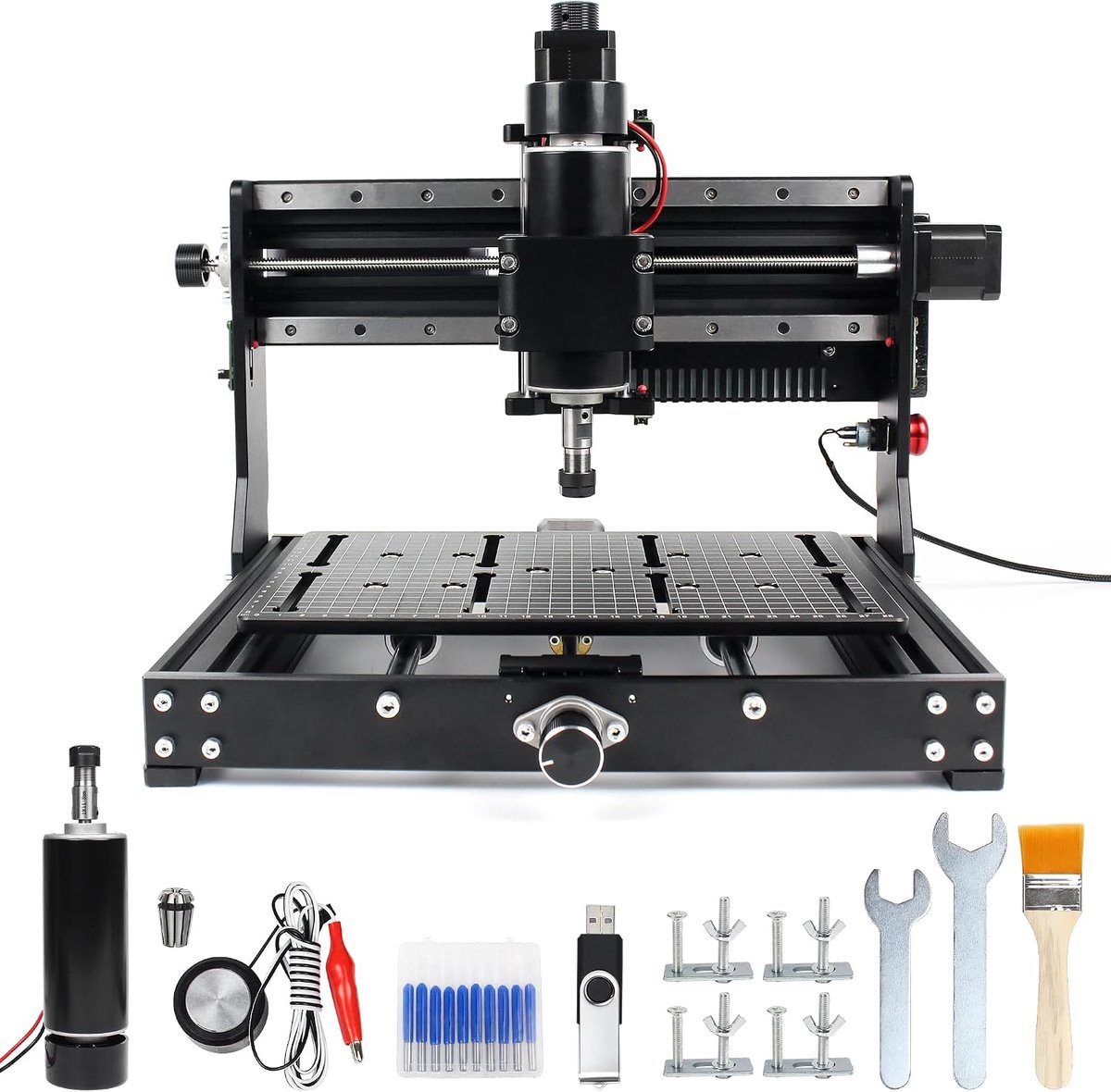 RATTMMOTOR 3020 Plus CNC Milling Machine, 3 Axis GRBL Control, XYZ Working Range 300 x 200 x 72 mm, with 500 W CNC - ShopVlot