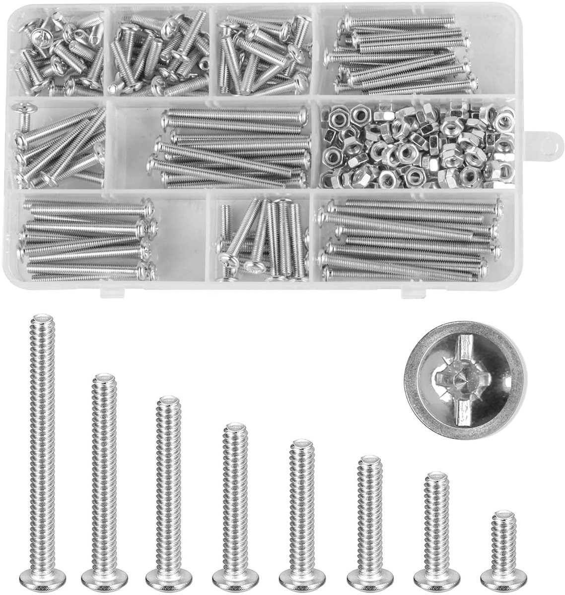 240 Pieces M4 Screw Set, Furniture Screws - threaded screws, cabinet handles, furniture handle, screws, furniture - ShopVlot