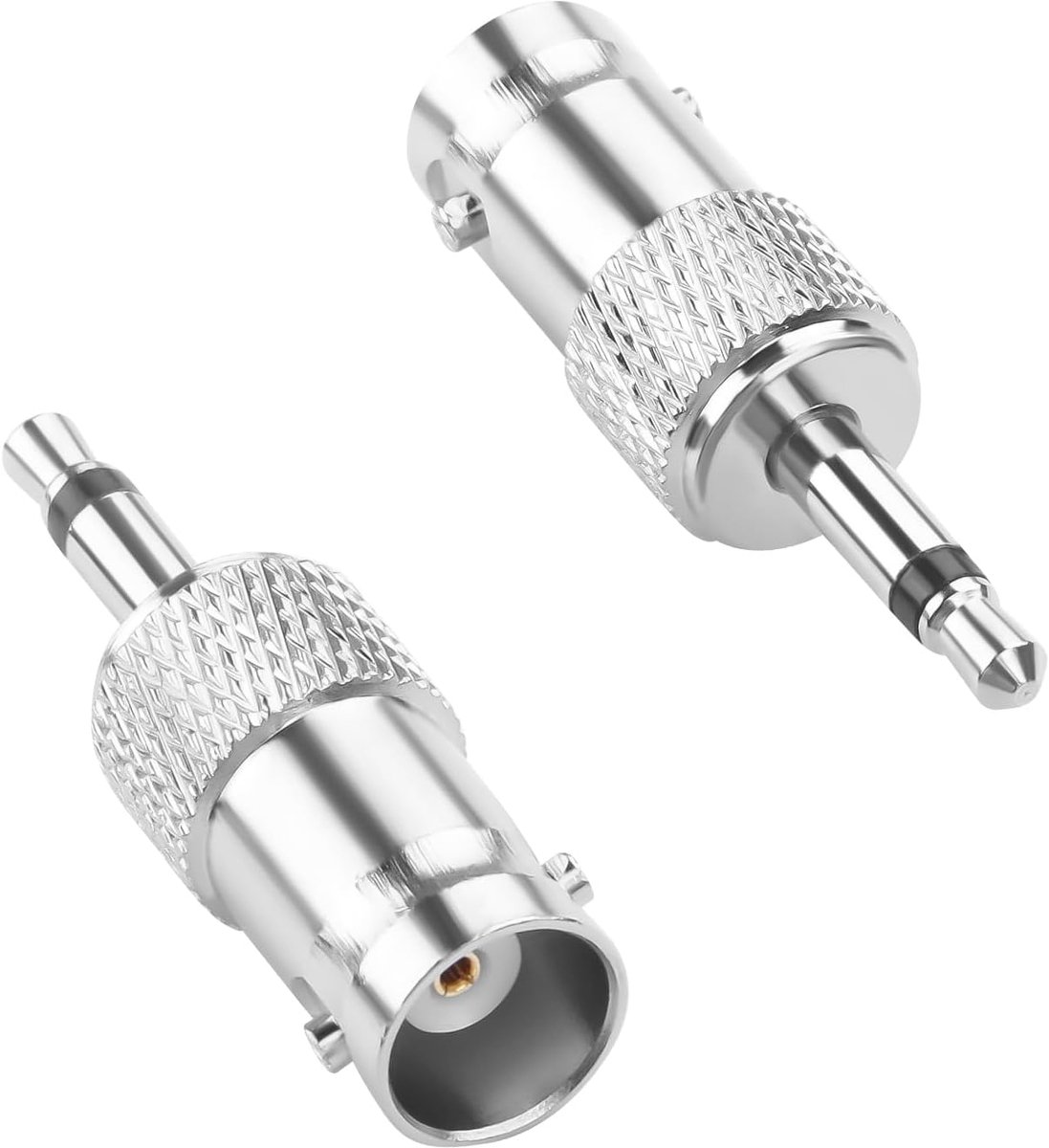 QIANRENON BNC to TS 3.5mm Mono Audio Adapter BNC Bus to 1/8" TS Plug Coaxial Power Connector Converter, for - ShopVlot