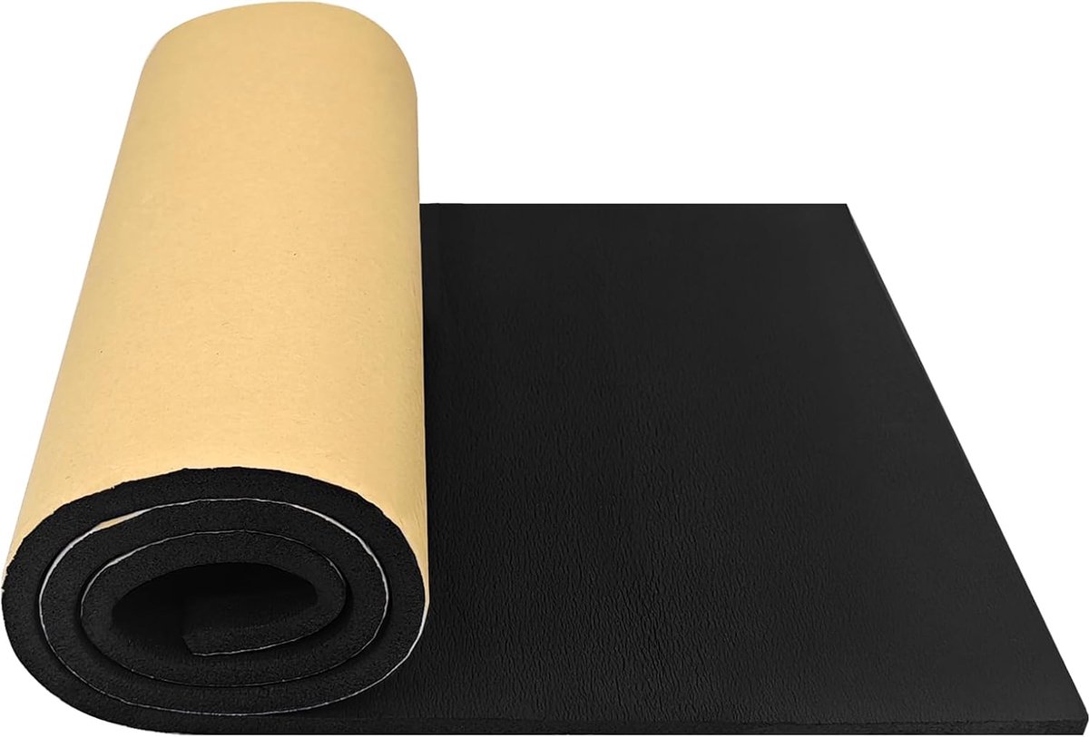 Foam Mat Self-Adhesive 100 cm x 30 cm x 10 mm Insulation Mat Sound Insulation Heat Insulation Fireproof Moisture Proof - ShopVlot