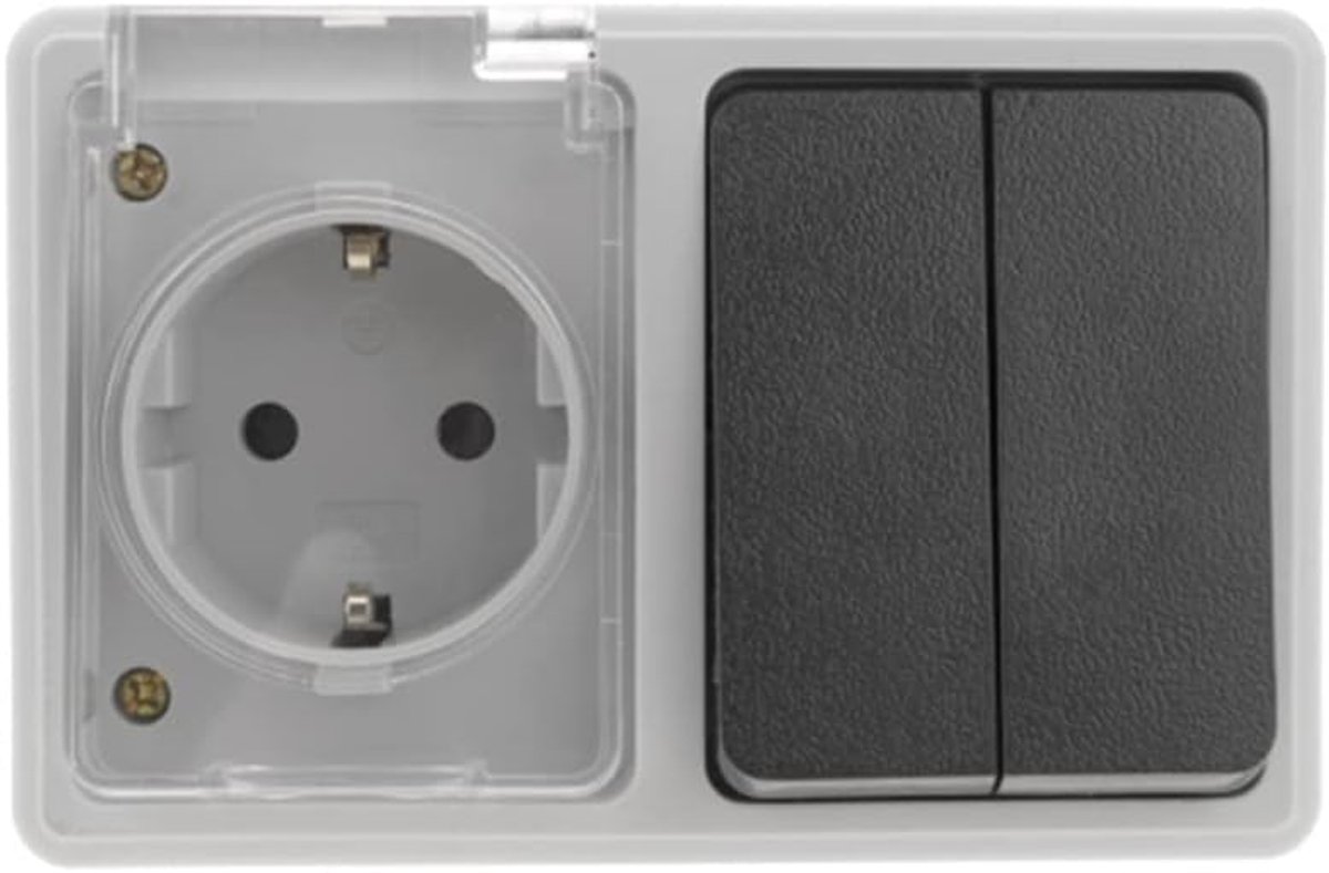 Schuko Pedestal Waterproof 230 V IP54 (Pedestal + Double Switch, 230 V) - ShopVlot