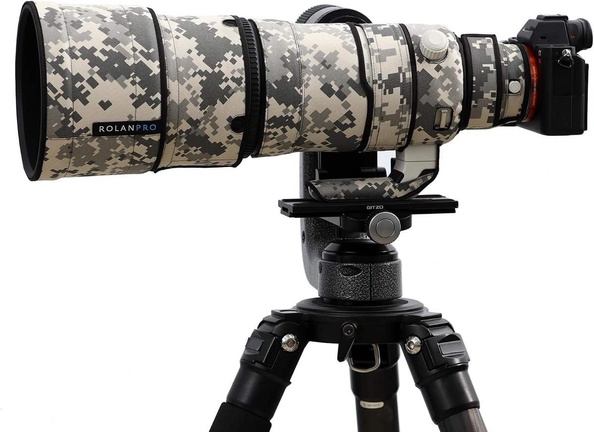 Rolanpro Lenshoes compatibel met Sony FE 100-400 mm F4.5 GM OSS SEL100400MC, waterdichte bescherming camouflage voor - ShopVlot