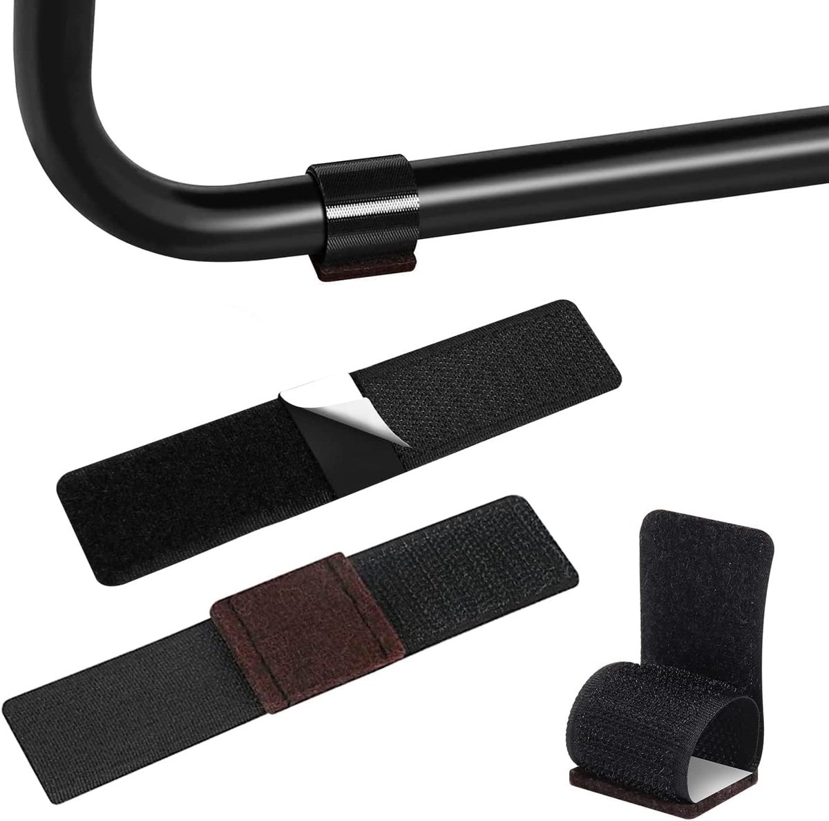 Meubelvilt Pads - Stoelpoot Beschermers - Vloeren Beschermen - Met Klittenband - 32 stuks - Zwart