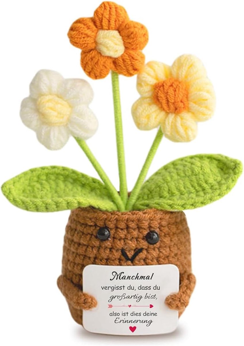 Handgemaakte positieve aardappel met gehaakte bloemen, gehaakte bloemen, Duitse vervangingsserie, gehaakte geschenken - ShopVlot