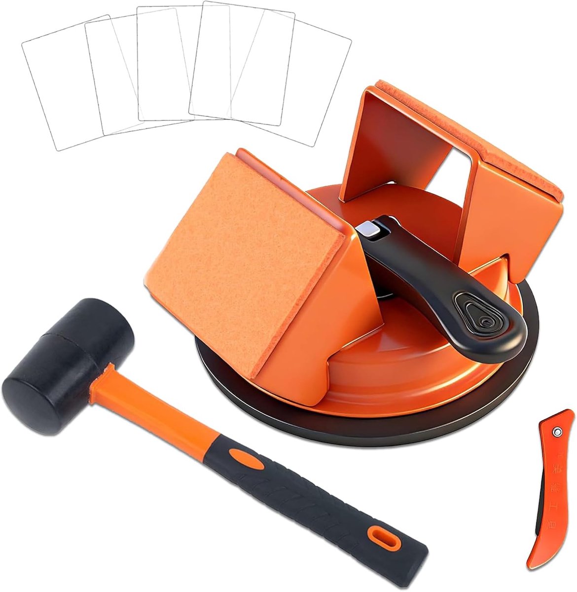Laminaat reparatieset, dubbelzijdige zuignap, laminaat met hamer en voegenreiniger, vacuüm zuignap voor - ShopVlot