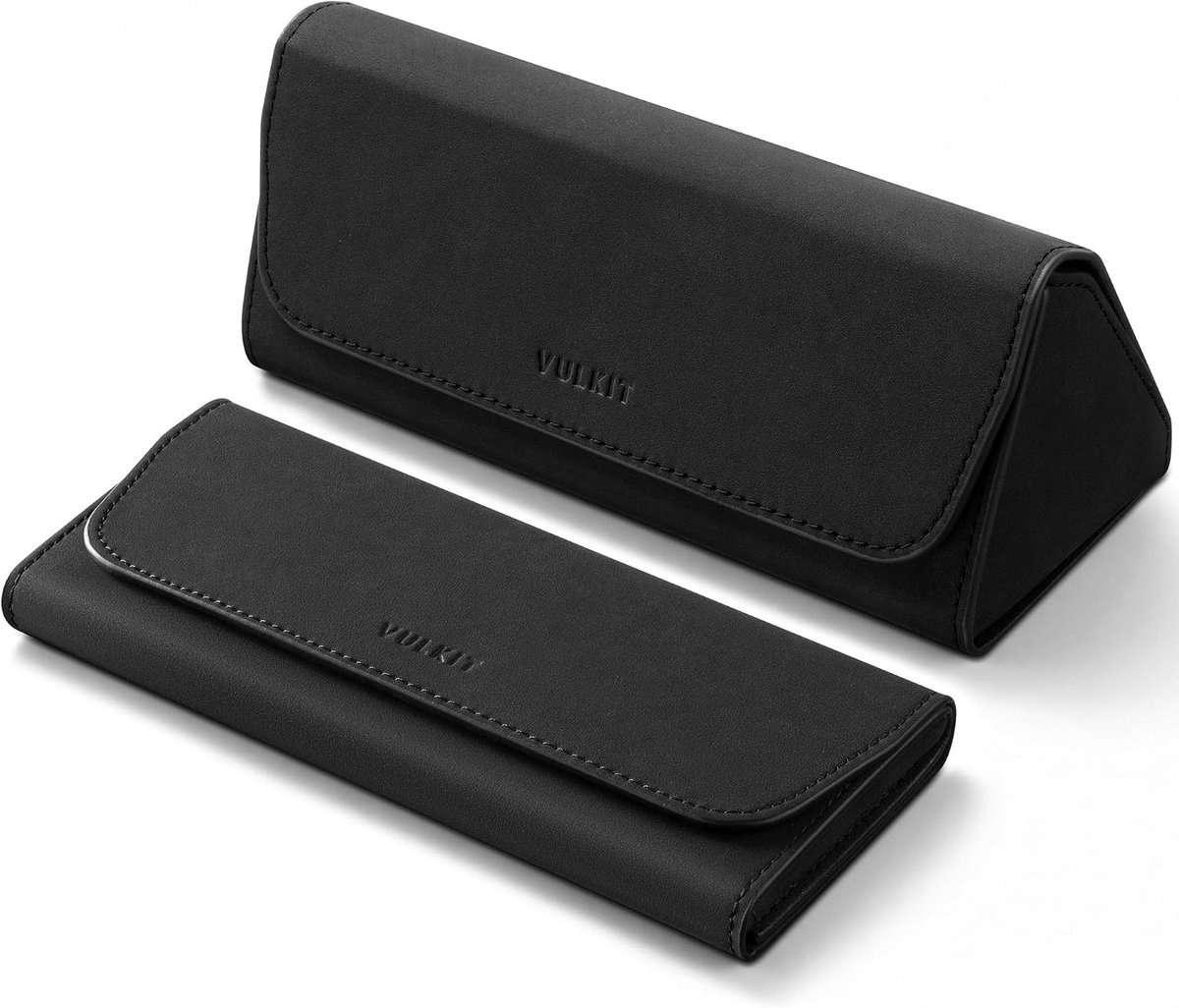 Bril etui - Vouwbaar hard shell - Lederen afwerking - Bescherming voor zonnebrillen - ShopVlot