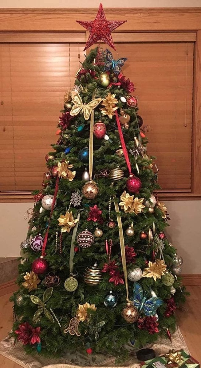 Kerstboomster Topper 6 inch - Glinsterende 5-puntige Ster - Voor Binnendecoratie - Eenvoudig te Bevestigen - ShopVlot