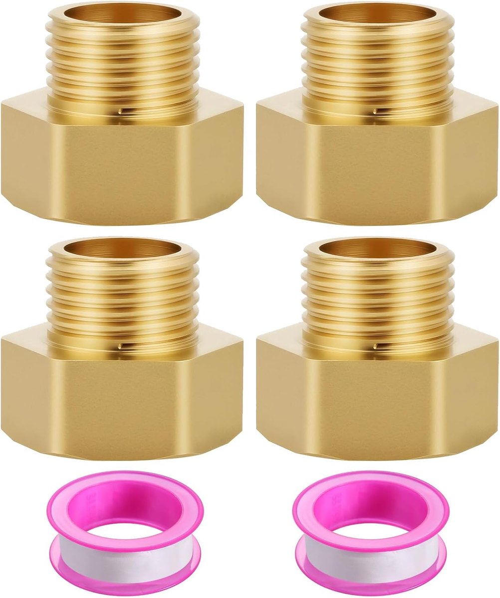 Verloopstuk 1/4 inch naar 3/8 inch - messing verloopstuk - 1/4 inch buitendraad x 3/8 inch binnendraad - ShopVlot