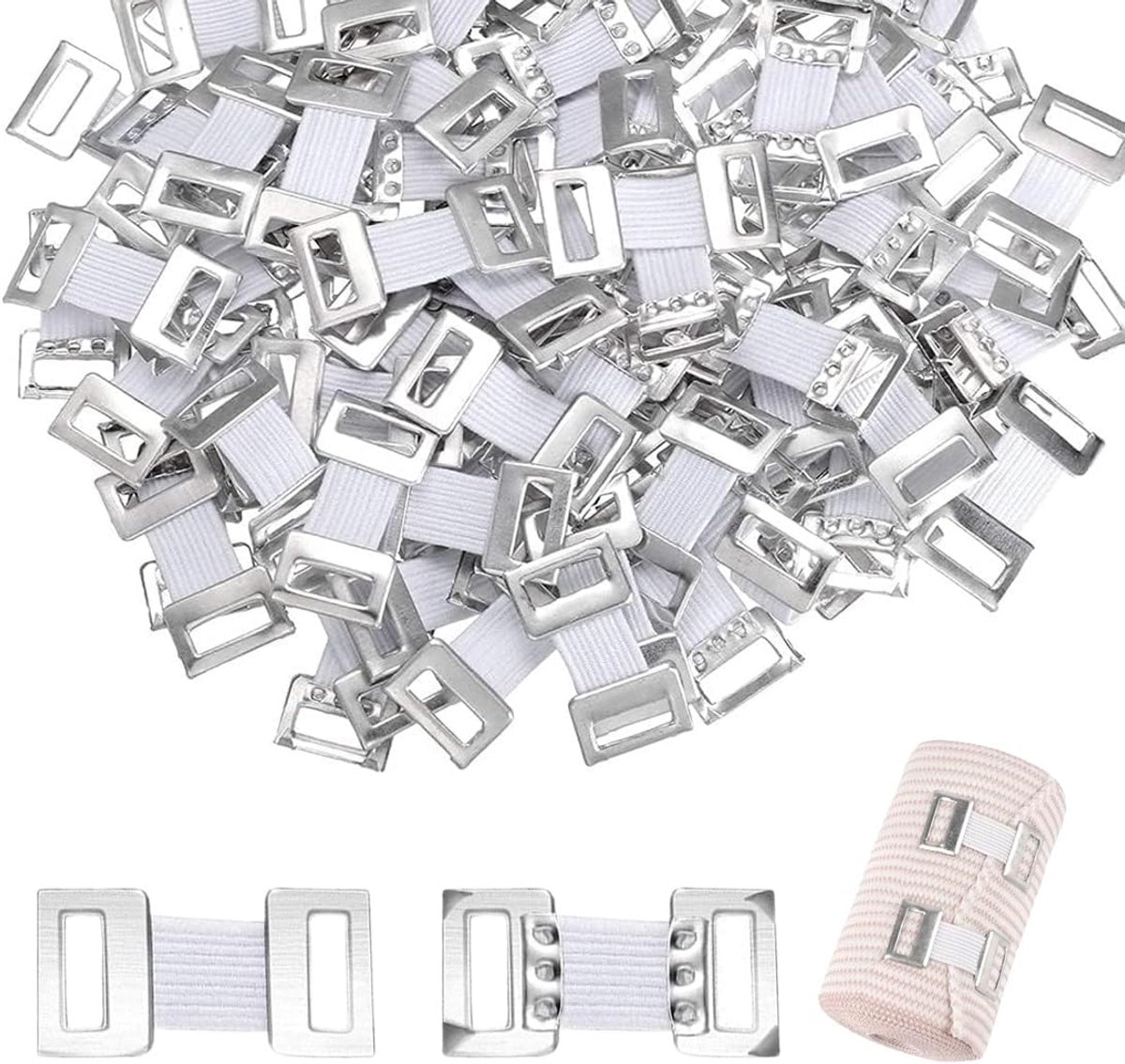 Elastic Bandage Clips 50 Stuks - Stretch Metaal - Voor Diverse Verbanden - Langdurig Gebruik - ShopVlot