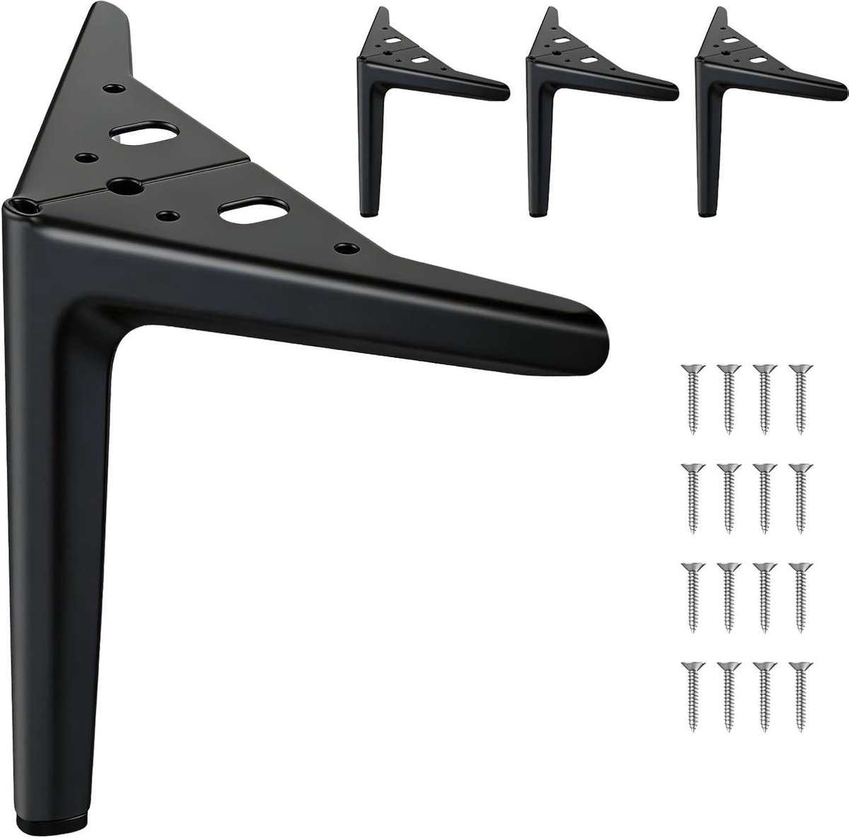 Meubelpoten 12 cm - metalen poten - vervangend voor meubels - perfecte stabiliteit - ShopVlot