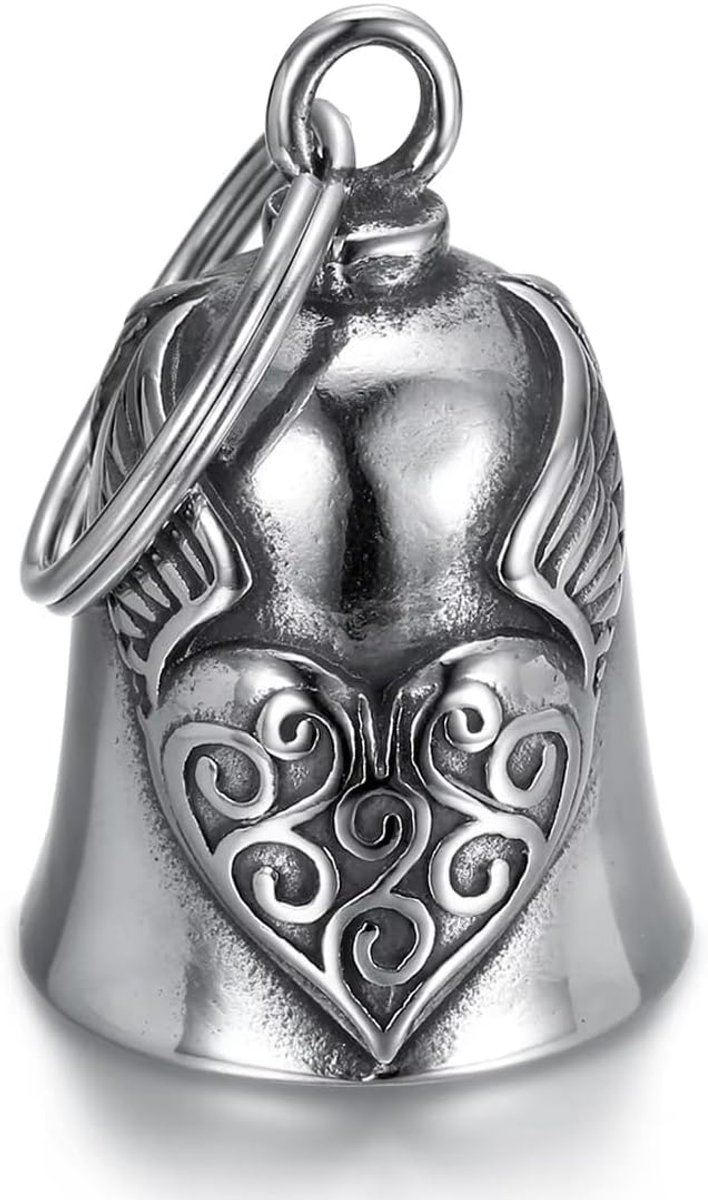 Motorcycle bell - roestvrij staal - beschermende bel - gelukbrenger voor motorrijders - ShopVlot