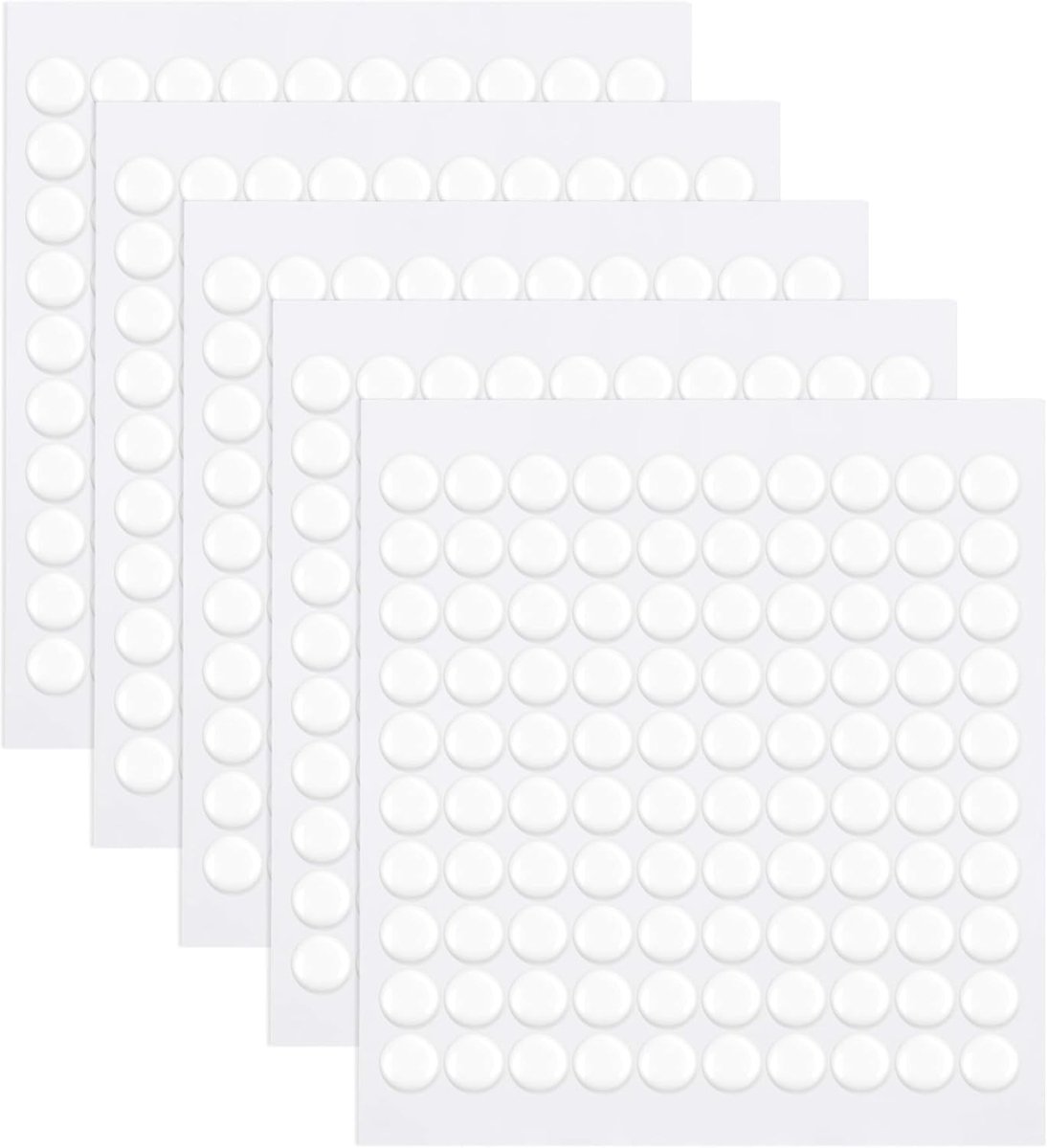 Dubbelzijdige tape 500 stuks - 10 mm diameter - transparant - ideaal voor DIY en feestdecoraties - ShopVlot