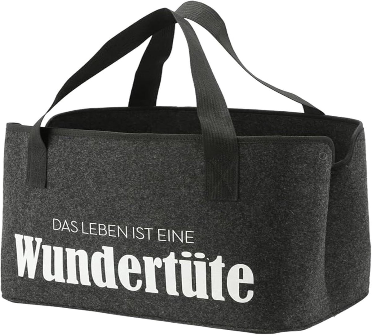 MC-Trend Foldable XL Felt Bag with Funny Sayings Made of 3mm Thick Felt, Practical Bag for Shopping Shopping, Storing - ShopVlot